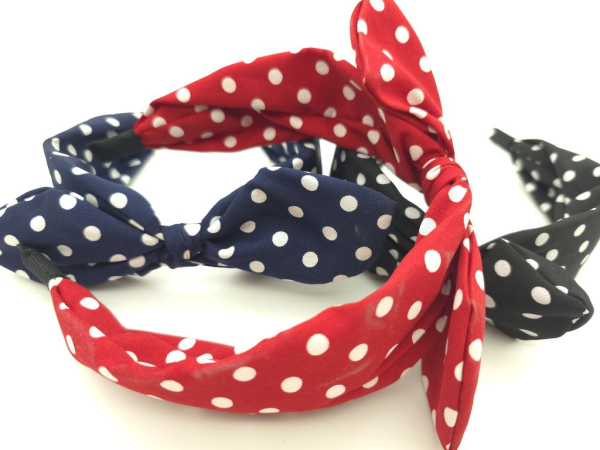 Punkte Dots Stoff Haarreifen